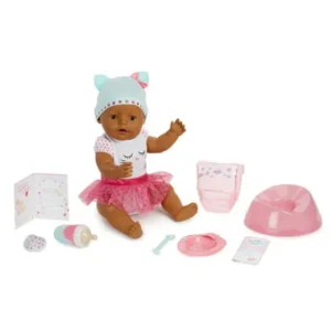 Baby born interactive doll - dark brown eyes