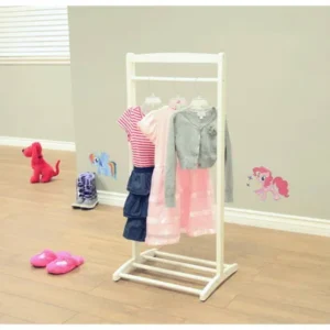 Home Craft Kids' Clothes Rack, White