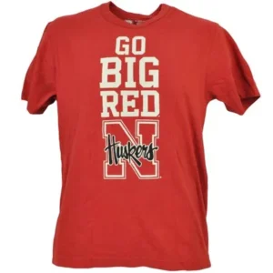 NCAA Nebraska Cornhuskers Short Sleeve Mens Tshirt Tee Go Big Red Crew Neck XL