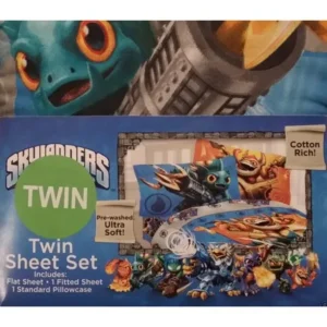 ACTIVISION SKYLANDERS TWIN SIZE SHEET SET WITH ONE PILLOWCASE