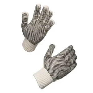 AMMEX String Knit Double PVC Work Gloves (Bag of 12 pairs)