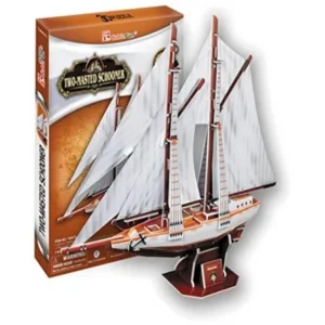 3D Jigsaw Puzzle Two-masted?schooner CubicFun 3D Puzzle T4007h 81 Pieces Decorative Fashion Best Seller Cubic Fun Exiting Fun Educational Historic Playing Building Game DIY Holiday kids Best Gift Toy