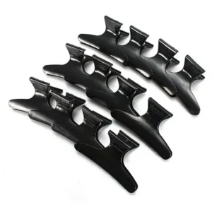 12Pcs Black Hairdressing Butterfly Hair Claw Clips Grip Salon Section Plastic Clip Clamps