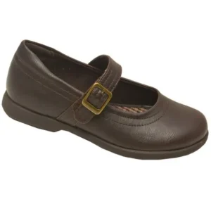 Rachel Shoes Girls Brown Buckle Strap Mary Jane Casual Shoes