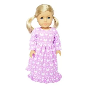 My Brittany's Lavender Bunny Nightgown for American Girl Dolls-Doll Clothes for American Girl Dolls and My Life as Dolls