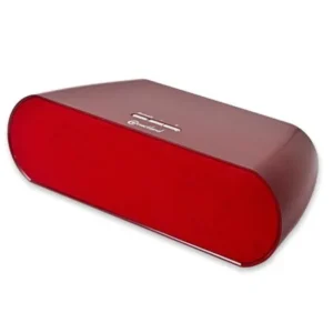 Bluetooth Speaker by Connectland Bluetooth Wireless Stereo Portable Speaker 2 x 3w (Powered by Batteries or AC Adapter) Red for Cell Phone Mobile Laptop PC Computer MP3 Player iPod iPhone Smartphone