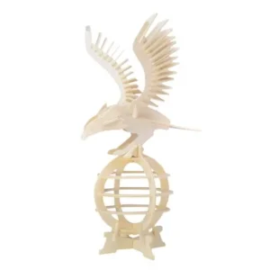 Children Educational DIY Assembly Puzzle Wooden 3D Eagle Toy Gift