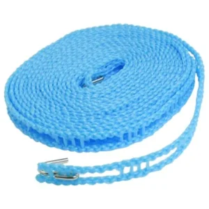 Blue Windproof Anti-Slip Outdoor Clothes Hanging Line 5M 16.4 Ft