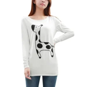 Women's Printed Long Sleeve Tunic Top