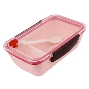 Picnic Traveling Spoon Attached Plastic Lunch Food Container