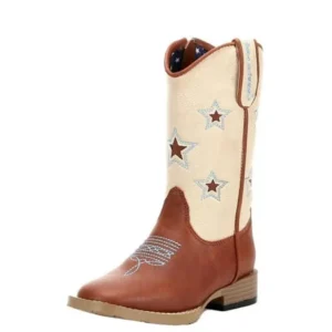 Double Barrel Western Boots Boys Lone Star Cowboy Kids Brown 4451402