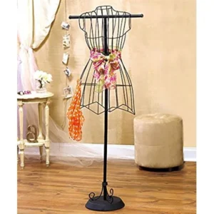 Female Dress Form - Made From Wired Metal- Great for Clothing Display- Vintage Classic Look for Boutique or Store- Bedroom