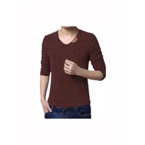 Long Sleeve Knitted Panel Fleece Lined T-Shirt