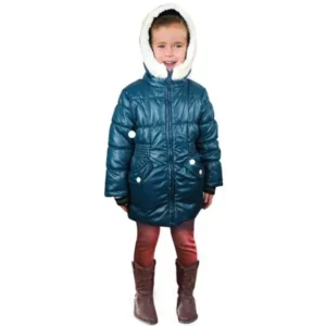 GIRLS FASHION WINTER COAT INSULATED FLEECE-LINED HOODED WEATHERPROOF PUFFER JACKET