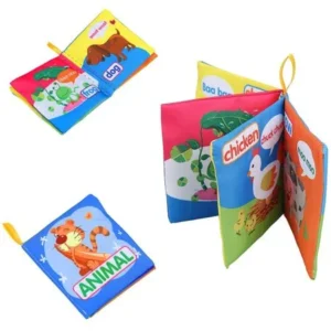 Baby Early Learning Intelligence Development Cloth Cognize Fabric Book Educational Toys BLK