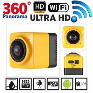 Cube 360 Degree Panorama VR Camera Mini Action Camera Wifi 1280*720 Fisheye Wide View Angle Outdoor Sport Video Camera Camcorder