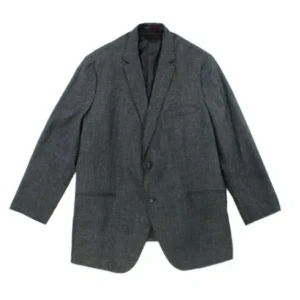 Alfani NEW Deep Black Mens Size XLT Big & Tall Two Button Sport Coat