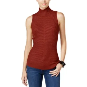 INC Womens Petites Ribbed Mock neck Pullover Sweater
