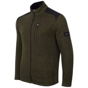 Greg Norman Mens Solid Colorblock FZ Fleece Jacket