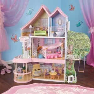 KidKraft Fancy Nancy Children Dollhouse with 14 Accessories 25002