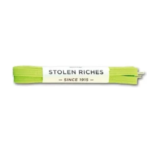 Stolen Riches Avalon Green Designer Sneaker Laces 45"Metal Tips TennisShoe Laces