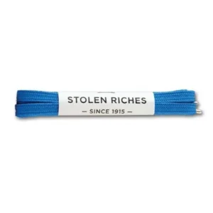 Stolen Riches Dickie Blue Designer Sneaker Laces 45"Metal Tips Tennis Shoe Laces