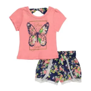 Dollhouse Little Girls' "Butterfly Spirit" 2-Piece Outfit (Sizes 4 - 6X)