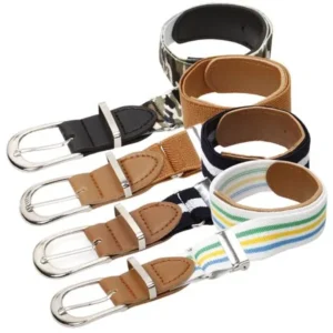 4pc Mix Design Adjustable Elastic Band Boys Fashion Stretch Belts