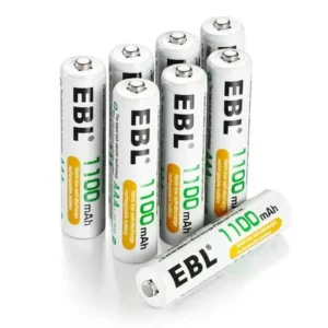EBL 8-Pack 1.2v AAA Battery Ni-MH 1100mAh Rechargeable Batteries for Camera Toys flashlight
