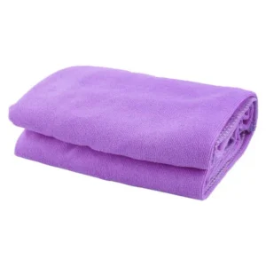 Unique Bargains Household Hotel Beach Terry Rectangular Shaped Bath Towel Purple 70cm x 140cm