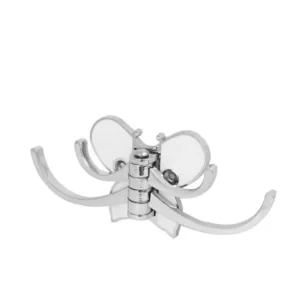 Unique Bargains Clothes Robe Coat Hat Metal Butterfly Shape Wall Mounted Four Hook Hanger