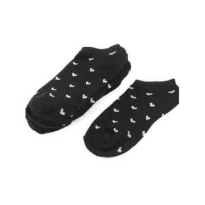 Women's Hearts Printed Stretchy Cuff Casual Low Cut Hosiery Socks 5 Pair