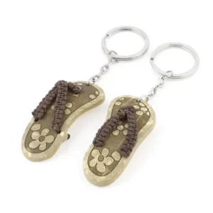 2 Pieces Slipper Ornament Pendant Key Holder Keychain Gift