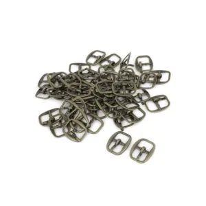 Unique Bargains High Heel Shoes Rectangle Style Needle Center Pin Buckles Bronze Tone 50 Pcs