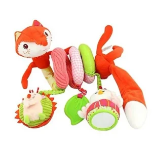Stroller Toy Fox Bed Hanging Toys, Spiral Activity Toy Swings,Baby Seat Handles,Shopping Cart Fandles,Stroller,etc Spiral Hanging Toys for 3 Months Up