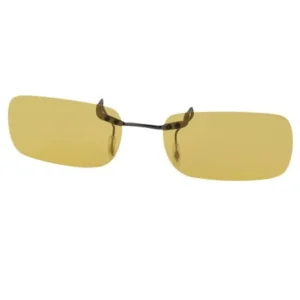 Plastic Rimless Lens Clip On Polarized Sunglasses Glasses Black Clear Yellow