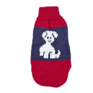 Unique Bargains Charming Pet Puppy Dog Clothes Dog Apparel Sweater Size S Red Blue XXS