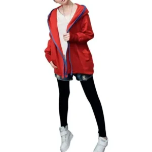 Juniors Fashion Double Zip Hoodie Jacket Coat Outwear Tops (Size S / 5)