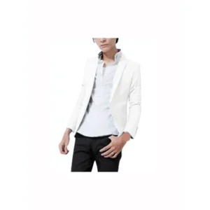 Unique Bargains Men's Peaked Lapel Single Breasted Long Sleeve Mock Pockets Blazer