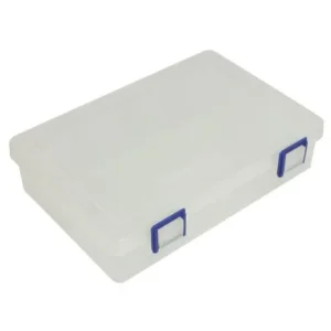 Plastic 8 Compartments Small Component Storage Box Organizer Case Clear White