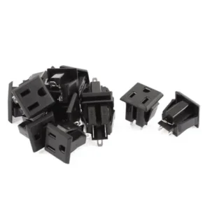 Unique Bargains 125V 15A US Plug 3 Terminal Outlet Power Female Socket Connector Black 12Pcs