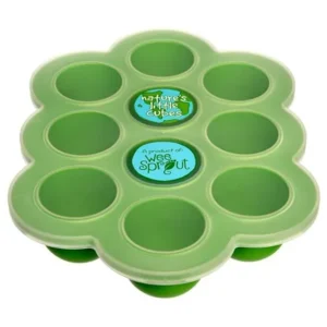 WeeSprout Baby Food Storage - Silicone Freezer Tray with Clip-on Lid