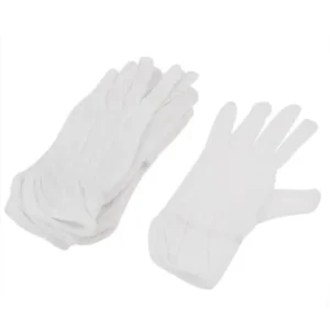 Unique Bargains 5 Pairs White Dots Pattern Protective Antiskid Anti-Slip Working Driving Gloves