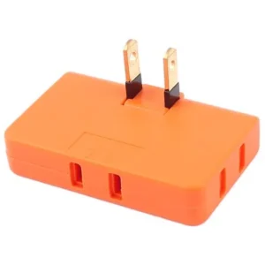 Unique Bargains Rotatable US Plug Power Socket Splitter Outlet Adapter AC 125V 15A Orange