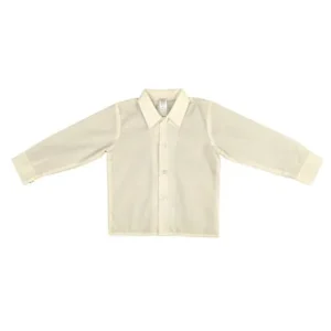 Avery Hill Boys Long Sleeved Simple Dress Shirt in Ivory or White (Baby, Toddler & Little Boys)