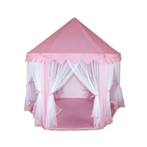 LEOSO Pink Princess Castle PLay Tent Fairy Princess Castle Tent Extra Large Room