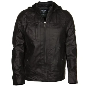 Casual Apparel 1027-B Ares Mens Dark Chocolate PVC Jacket