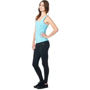 LA Society LA Society Women's Yoga Fitness Turquoise/Black Sleeveless Tank Top and Yoga Legging Pants Turquoise Small