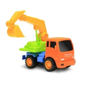 Packfun Take A Part Toy Vehicle Excavator Friction Powered Kit Truck Tools Inertia Engineering Construction Toys for Kids with 33 Take Apart Pieces