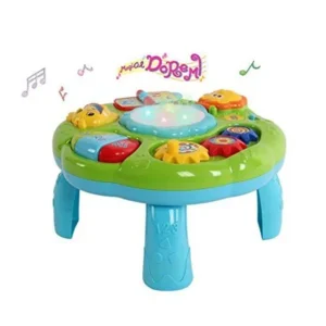 Musical Activity Table Baby Toy - Toddlers Educational Toys with Piano Pat Drum Light Up for Baby Infant (Green)